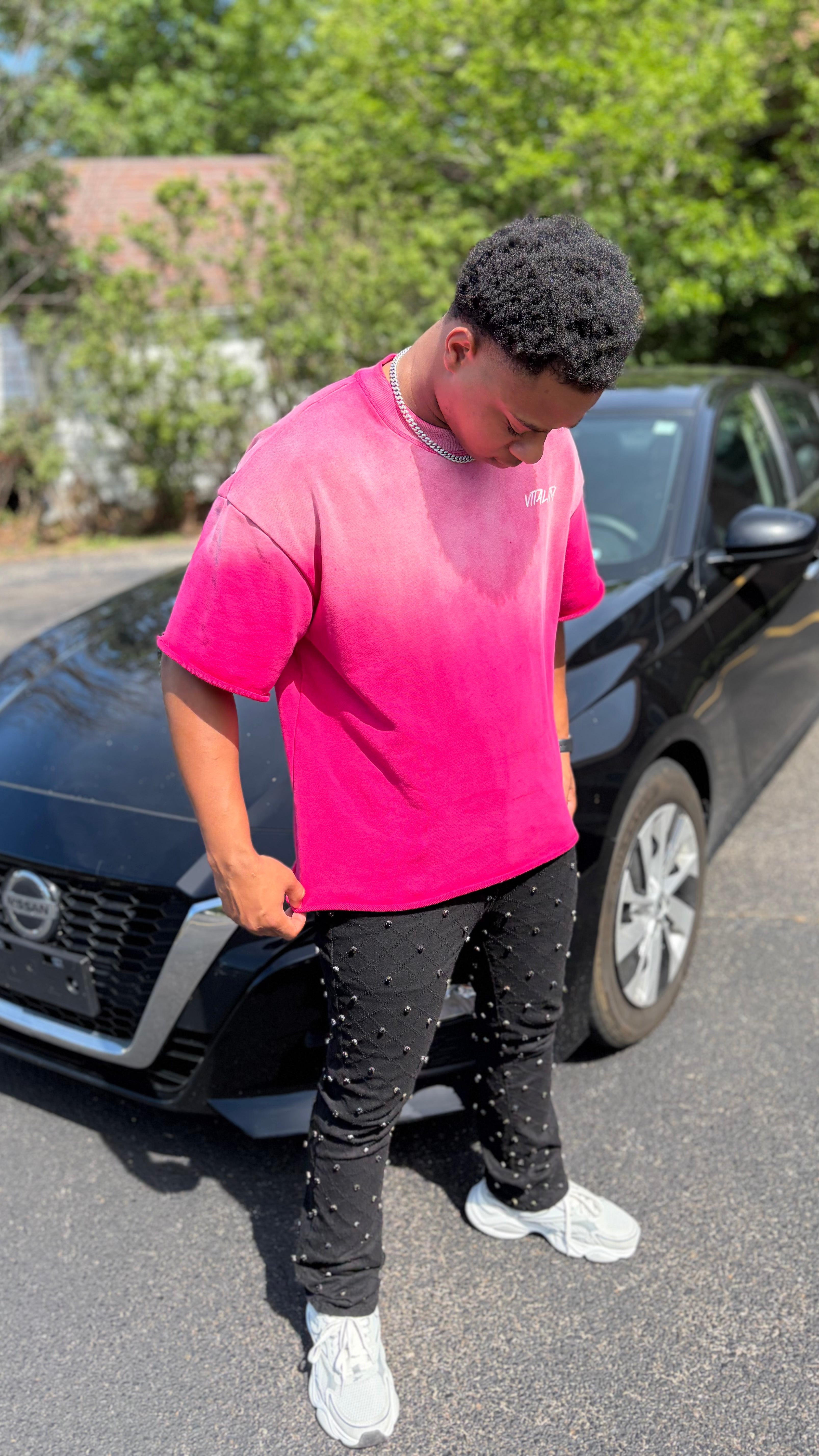 Pink Vintage washed T-shirt
