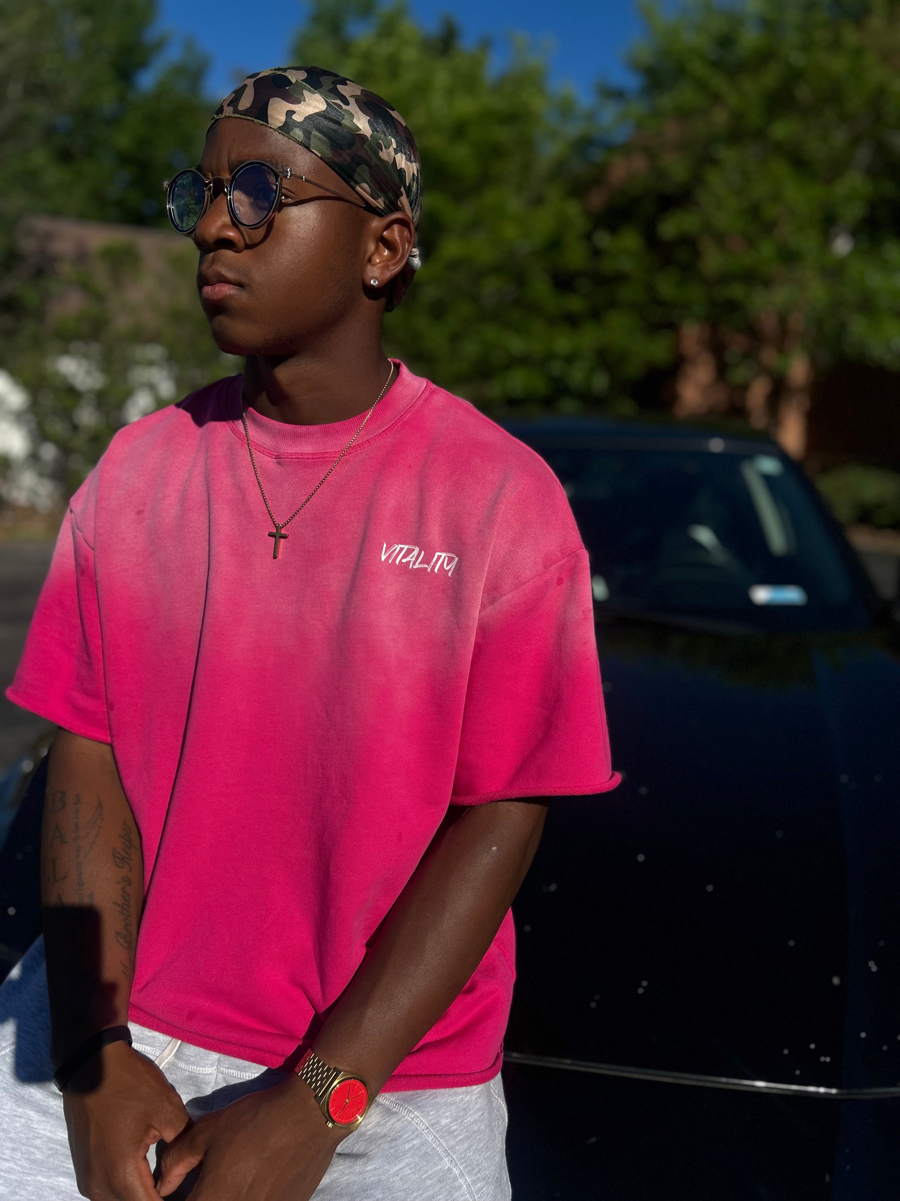 Pink Vintage washed T-shirt