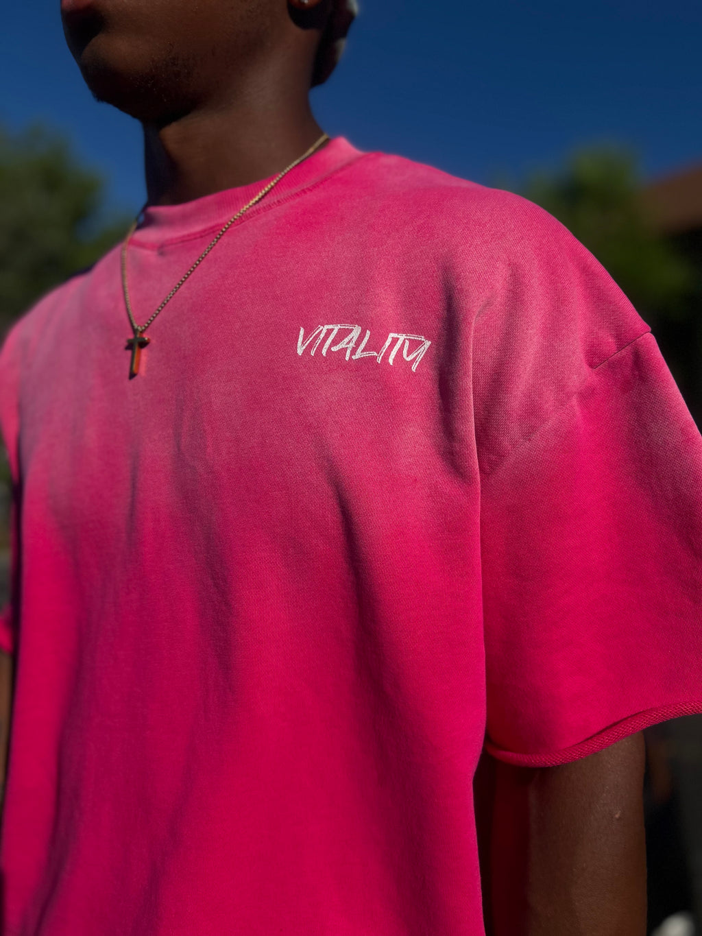 Pink Vintage washed T-shirt